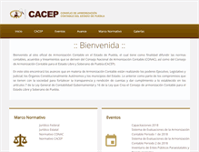 Tablet Screenshot of coespo.puebla.gob.mx