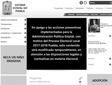 Tablet Screenshot of difestatal.puebla.gob.mx